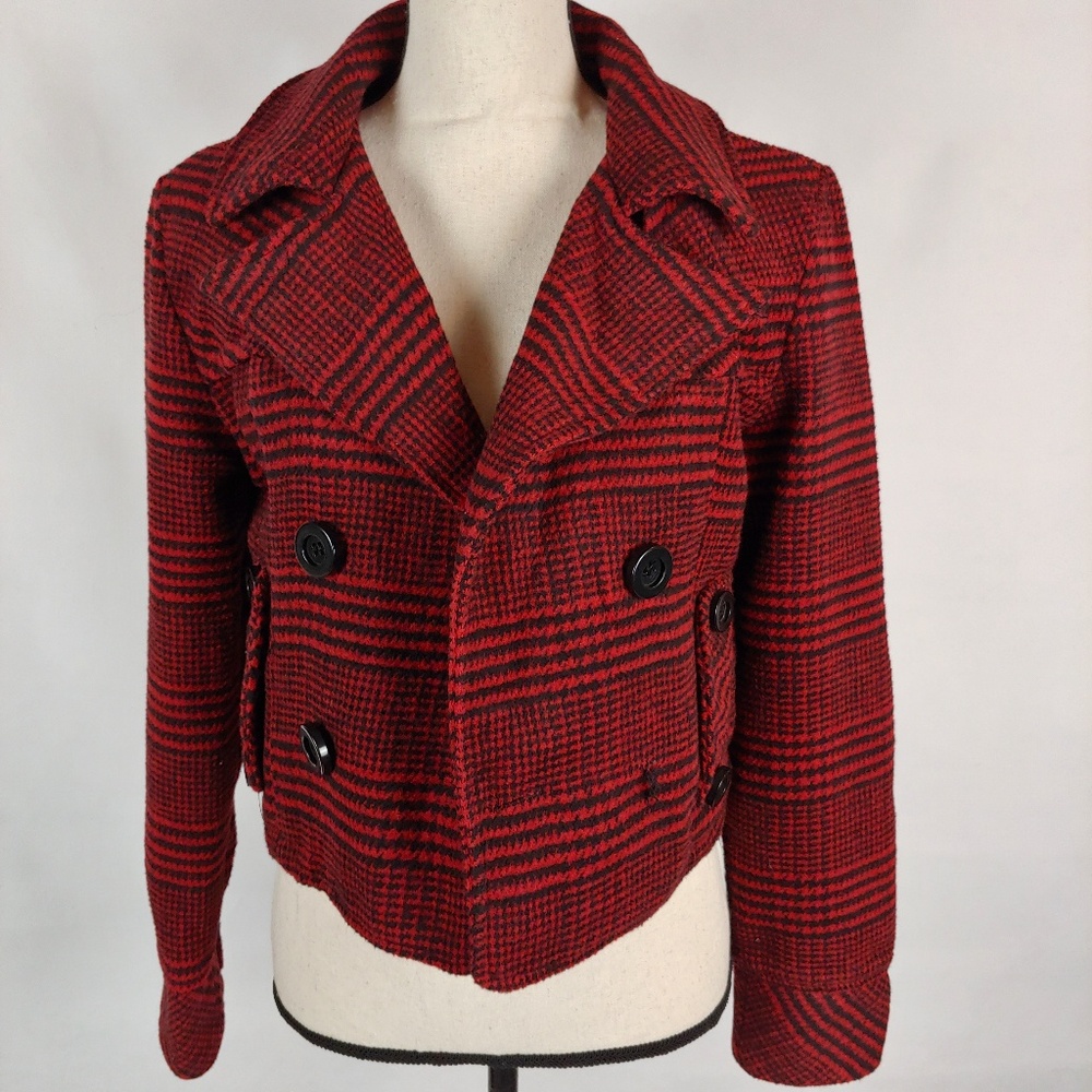 NYC Dollhouse Red and Black Coat.Size M